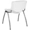 Flash Furniture HERCULES Series 880 lb. Capacity White Plastic Stack Chair with Titanium Gray Powder Coated Frame RUT-F01A-WH-GG - alternate 9
